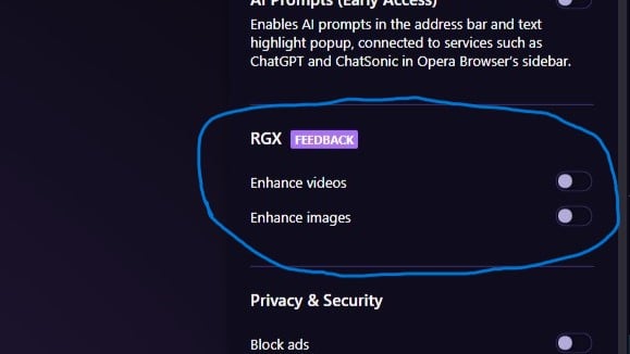 Opera launches new 'RGX Mode' for sharper video images, games