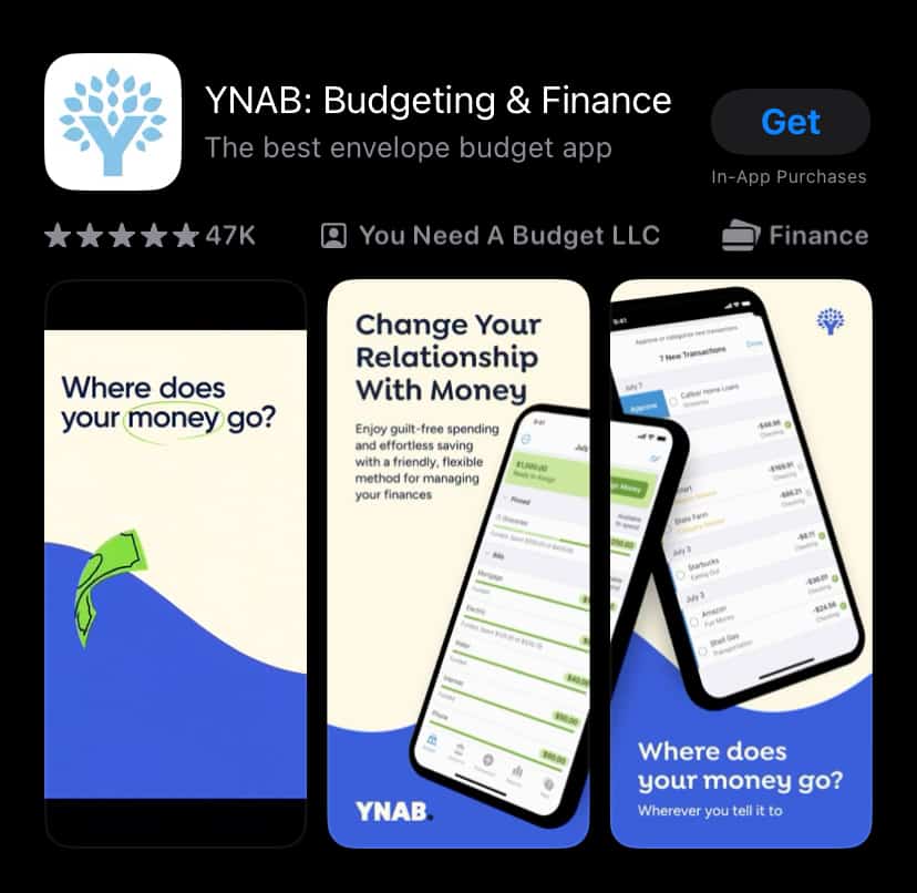 YNAB app in App Store.