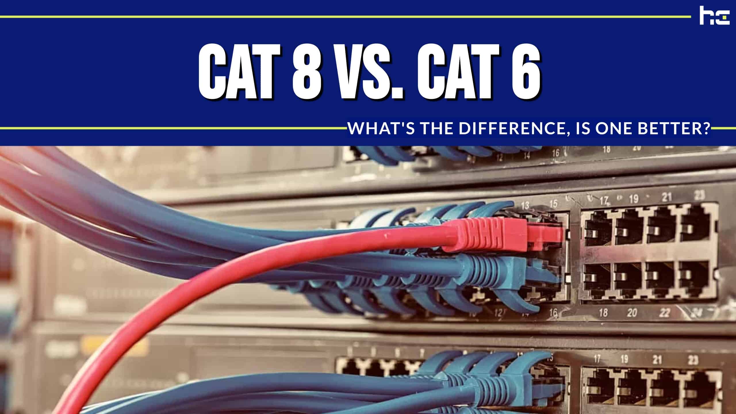 Cat 8 vs. Cat 6 infographic