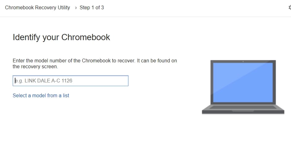 An image showing ChromeOS recovery toolkit.