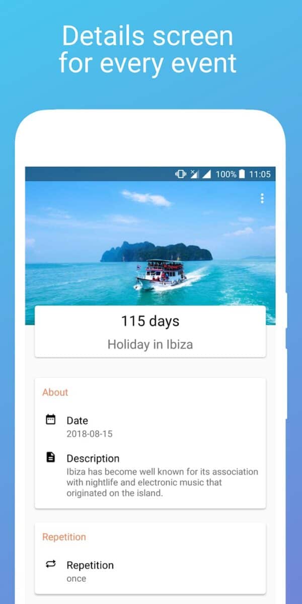 Days Counter app screenshot