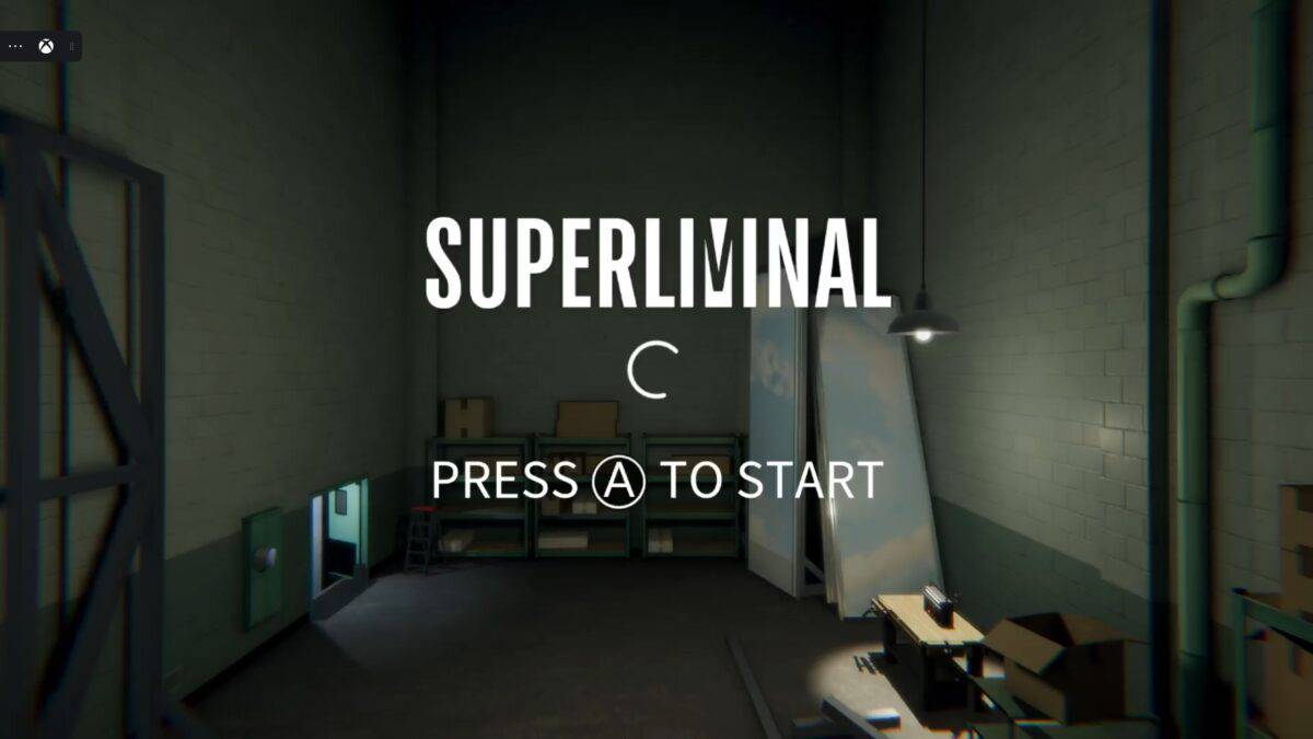 Superliminal menu screenshot used in the Indie Puzzle Game article.