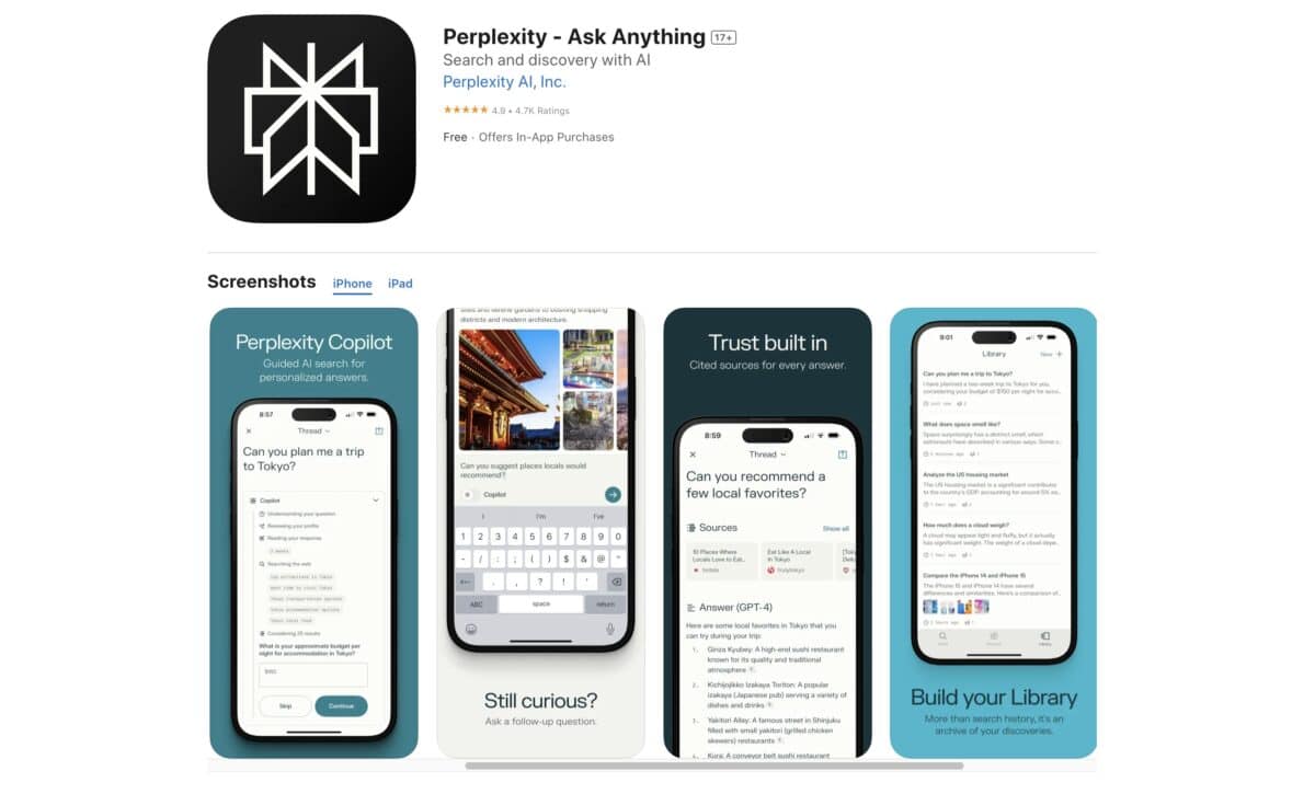 Best ChatGPT Apps Perplexity AI