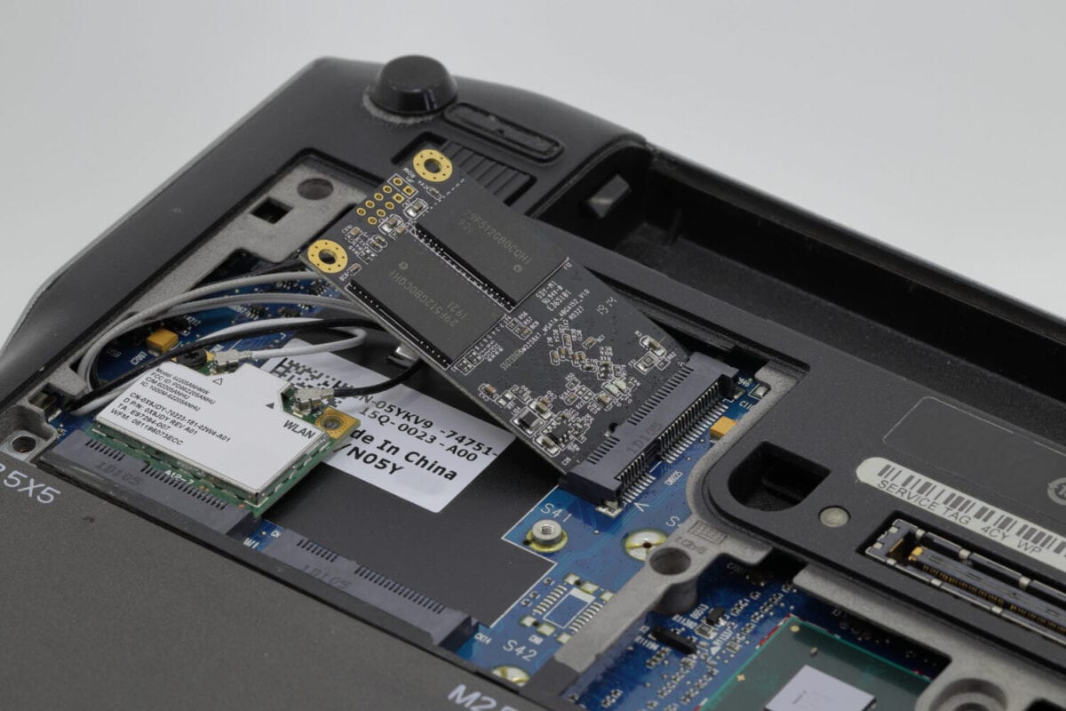 laptop repair, Installs the equipment - SSD msata inserting unlock, Computer repair concept Close-up view, Hardware.