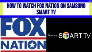 FOX Nation logo adjacent to the Samsung Smart TV logo.