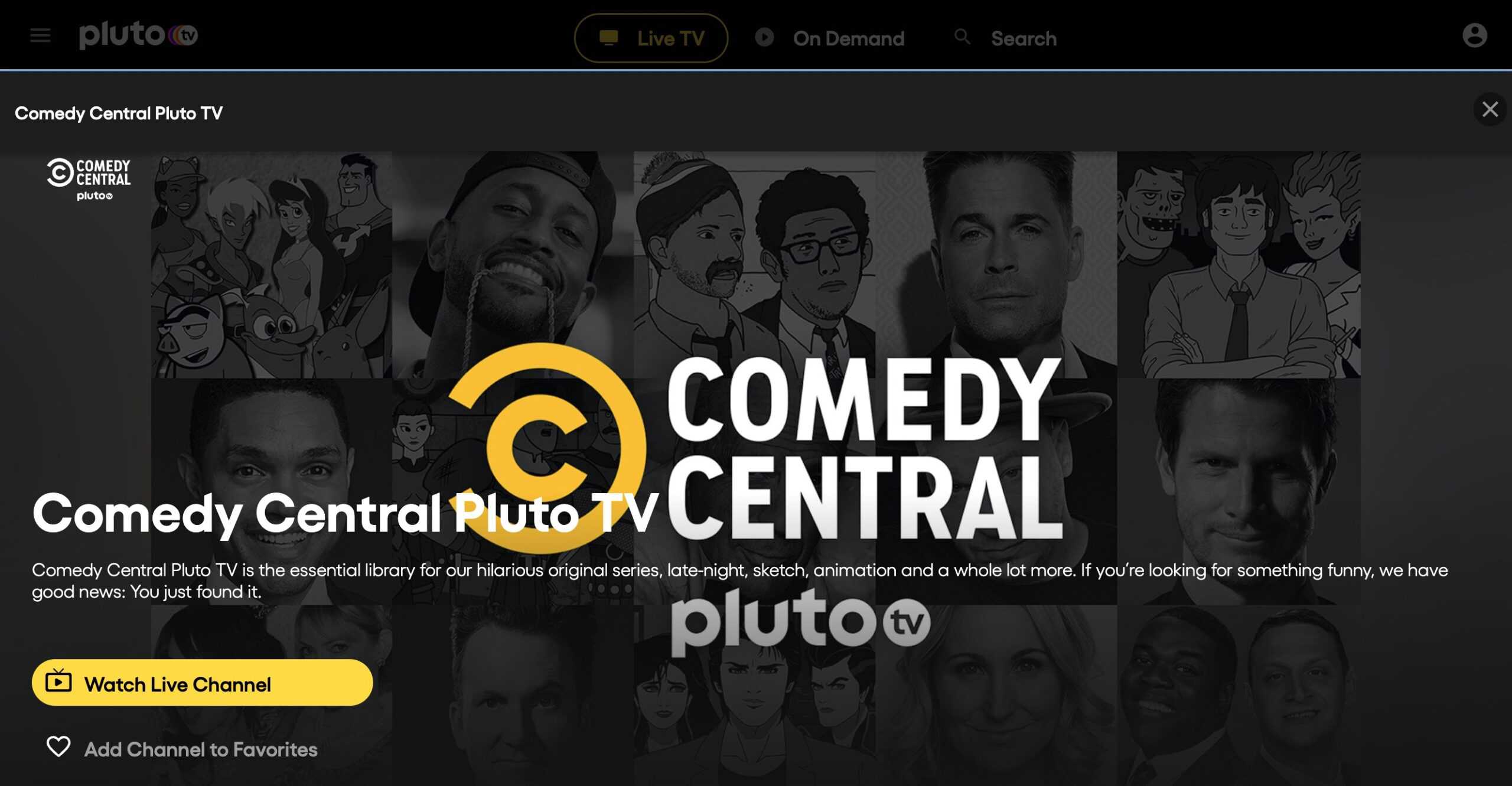 Comedy Central Pluto