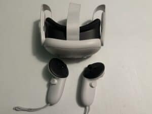 Quest 3 VR headset with controllers