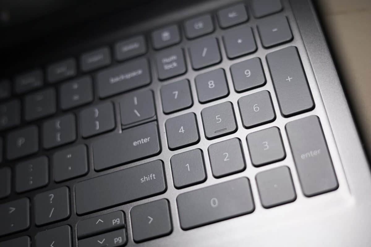 Beautiful Grey Qwerty Keyboard on A Laptop