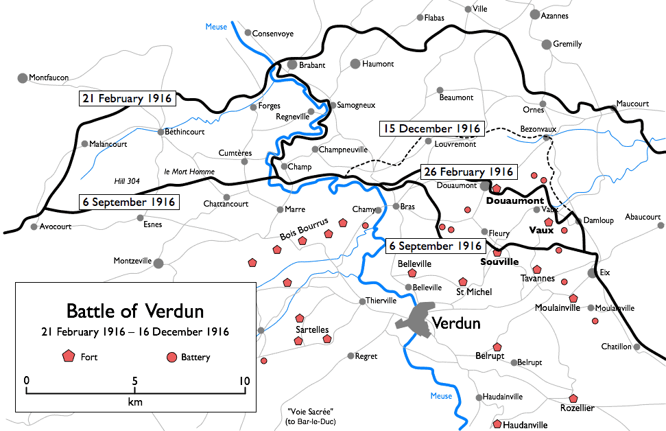 Map of Verdun.