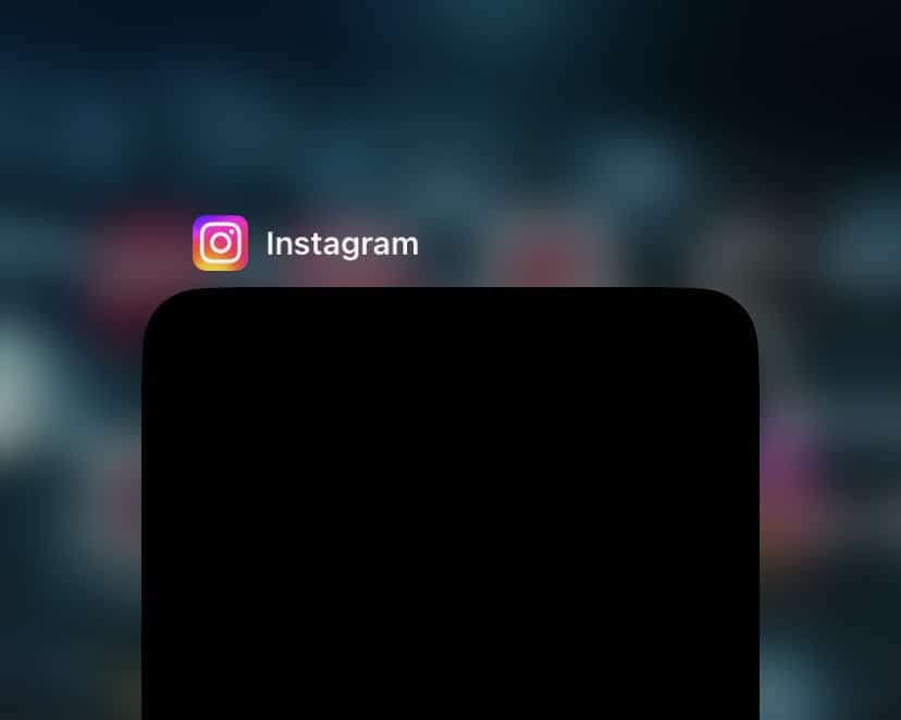 Force closing the Instagram app.