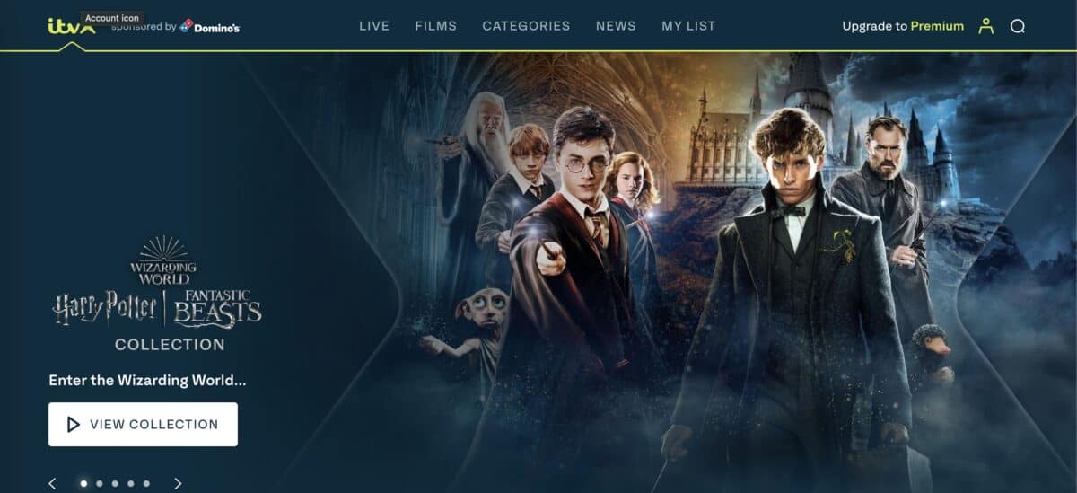 ITVX home page.