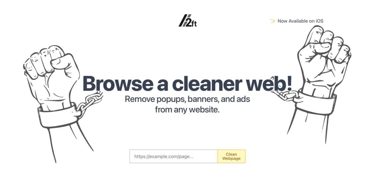 12ft.io home page.