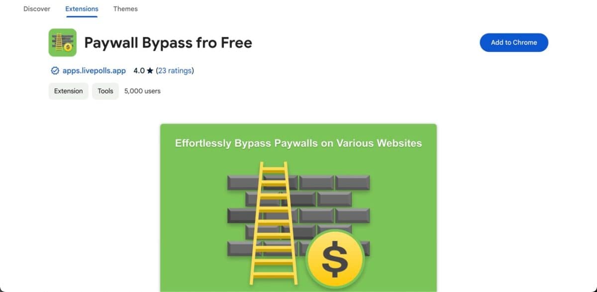 Paywall Bypass browser extension.