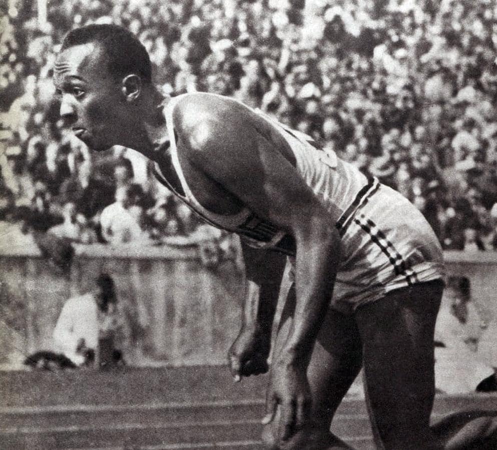 Jesse Owens competing at the 1936 Berlin Olympics