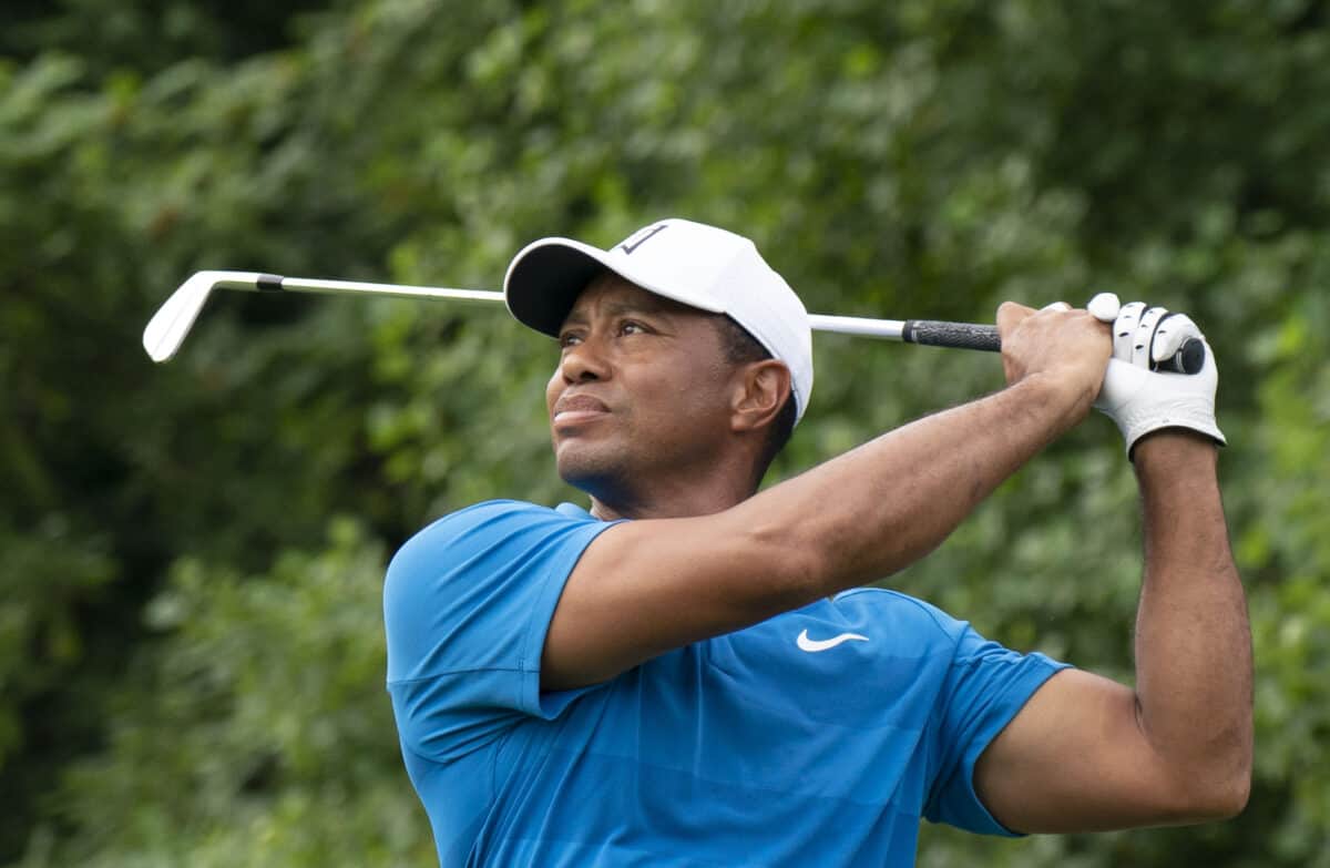 Tiger Woods on a golf course