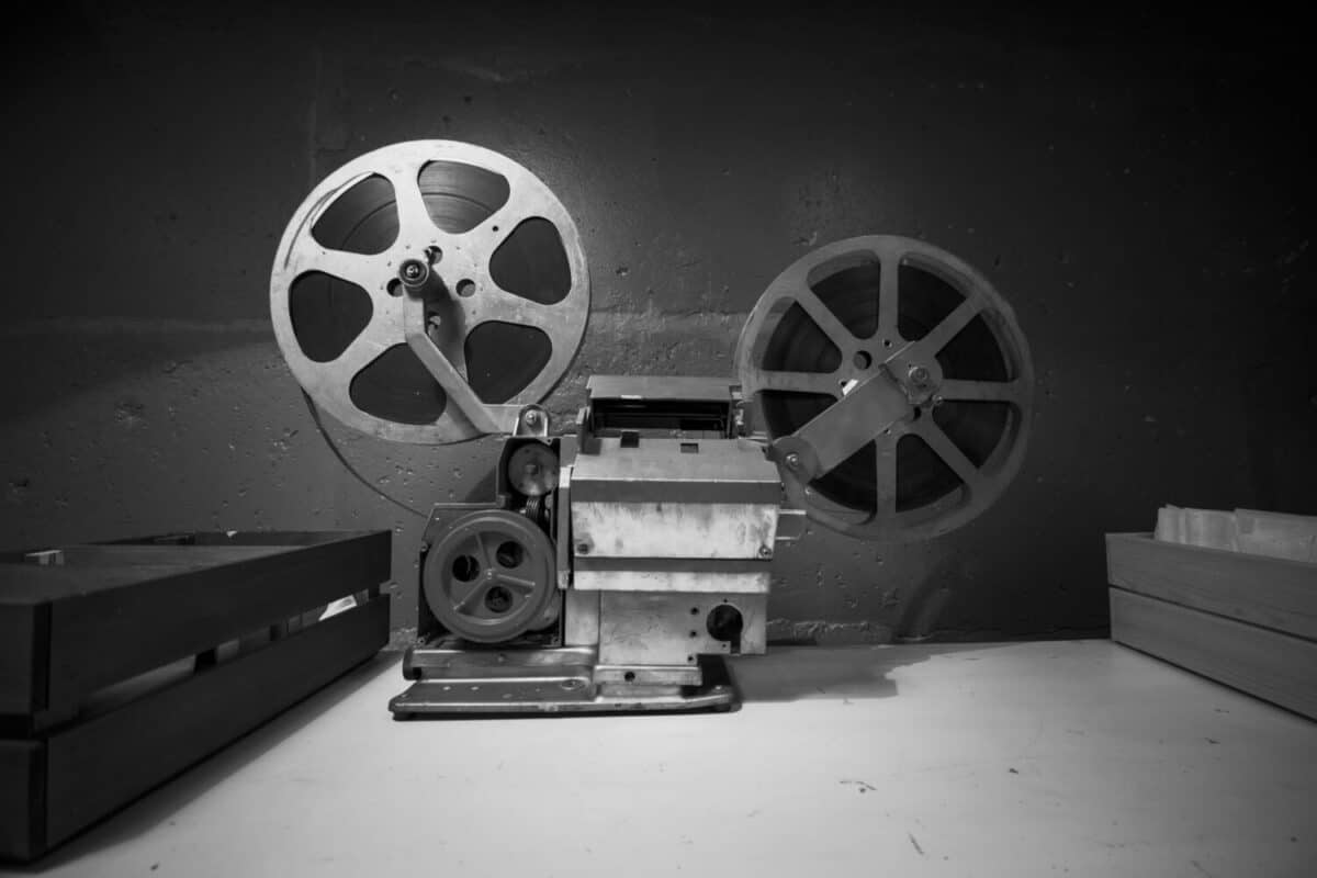 classic movie machine (toned black and white)
