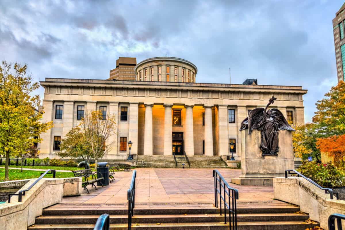 The Ohio Statehouse, the state capitol building and seat of government for the U.S. state of Ohio. Columbus, the United States