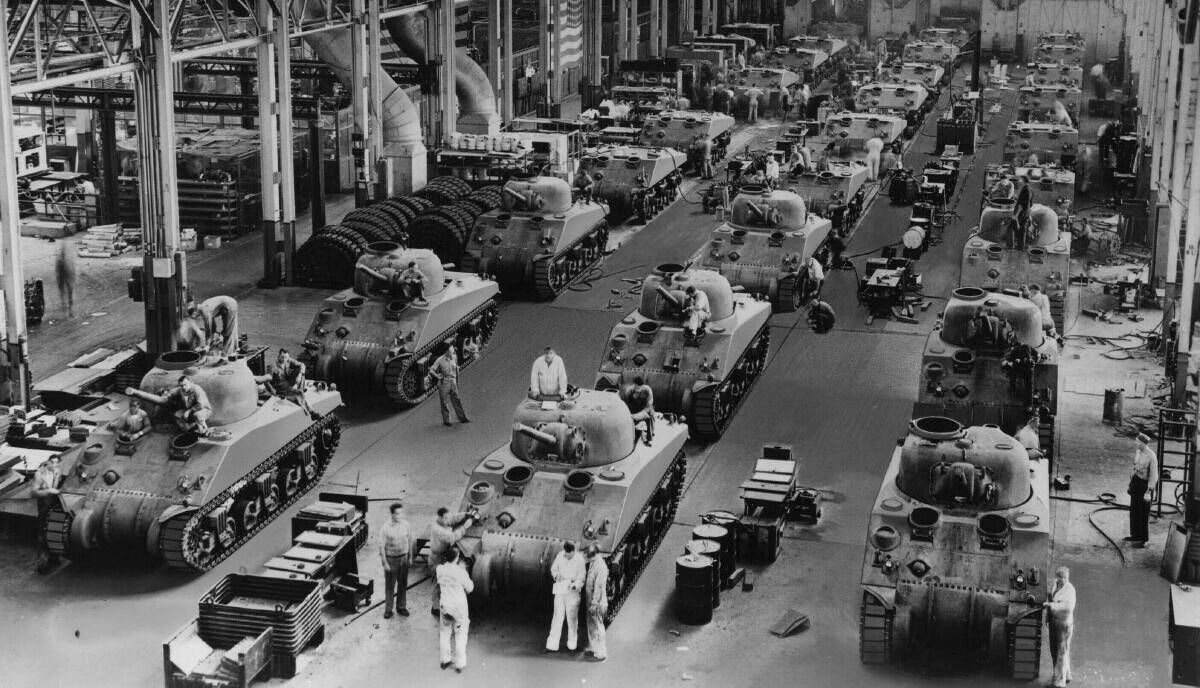 Sherman Tank Production