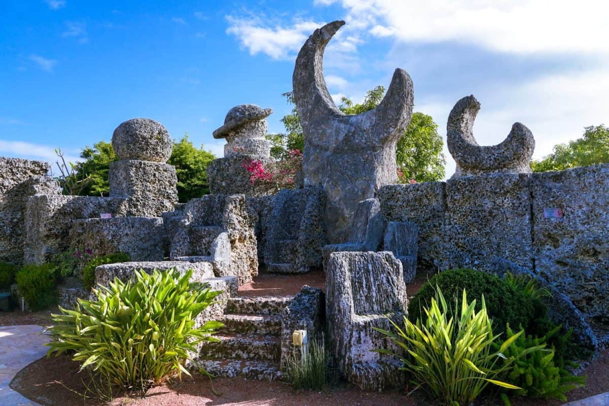 Edward Leedskalnin secretly carved over 1,100 tons of coral rock to form this beautiful Coral Castle in Miami.