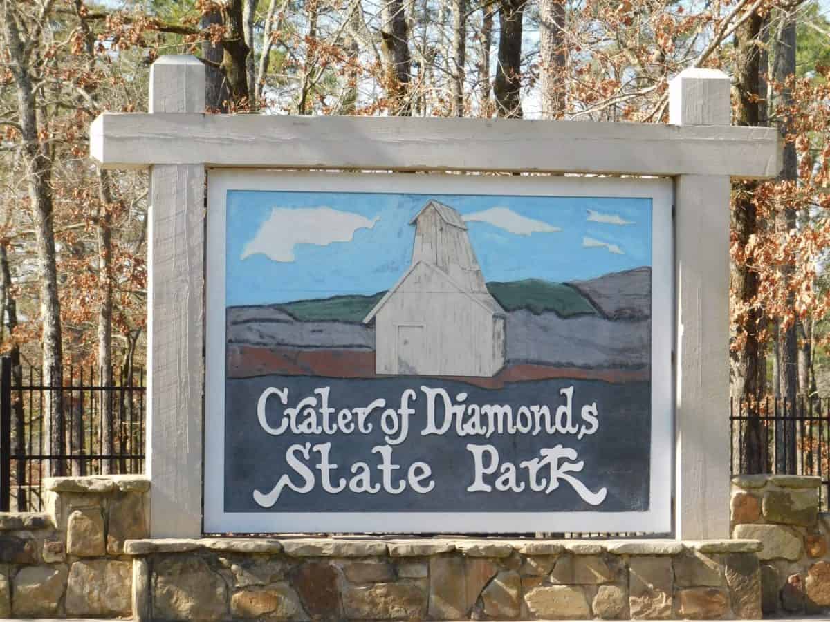 Crater of Diamond State Park Sign