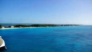 Shoreline of beaches on Beautiful North Bimini Island, Bahamas