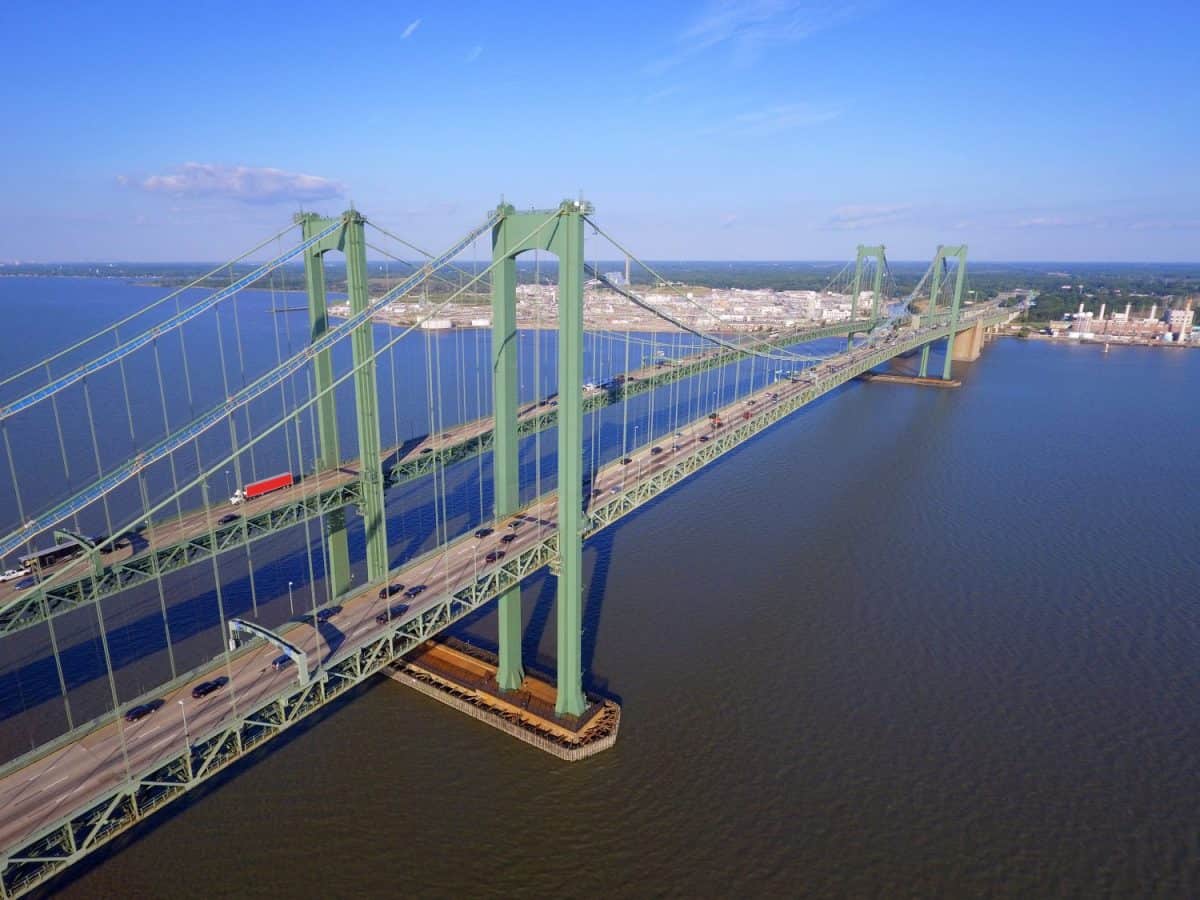 Aerial image Delaware Memorial Bridge