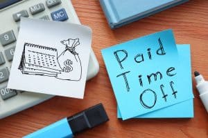Paid Time Off is shown on a photo using the text