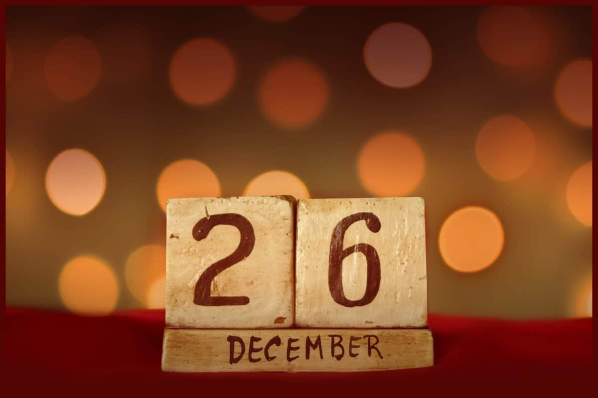 December 26 Boxing Day calendar