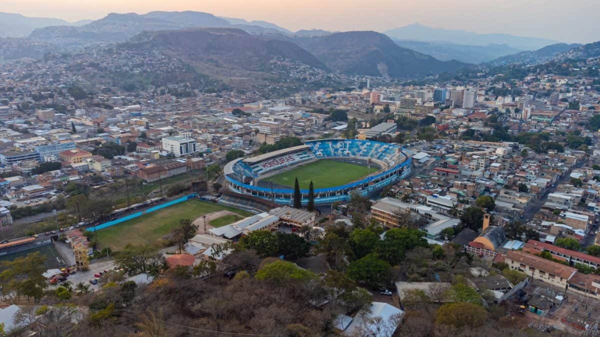 Aerial View of National Stadium ` Tegucigalpa, Honduras