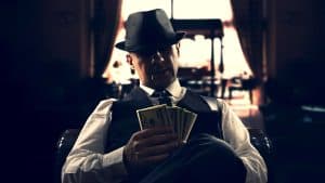 vintage Italian mafia gangster in 1930's in New York