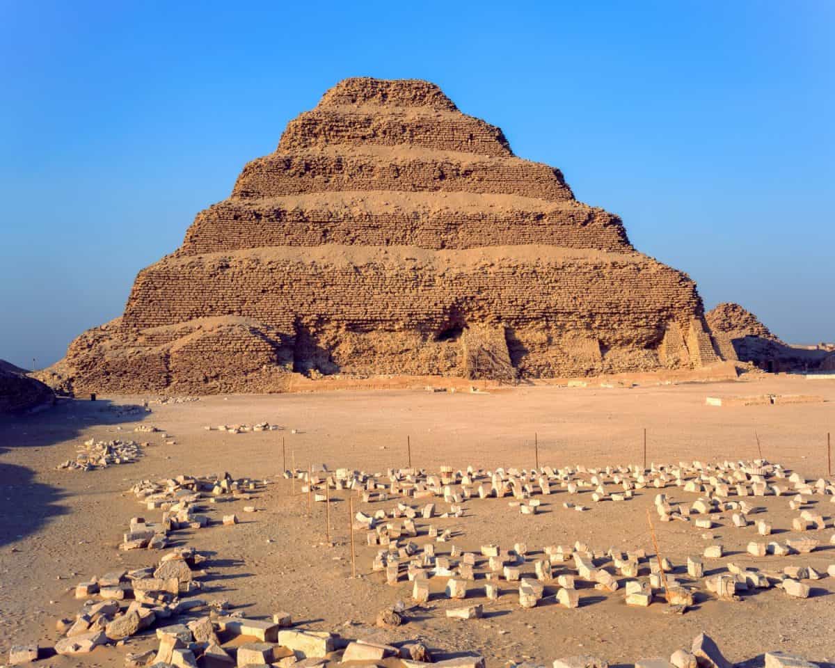 Djoser's step pyramid at Saqqara : Egypt