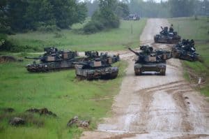 Albania+tanks | M1A2 tanks at Combined resolve II