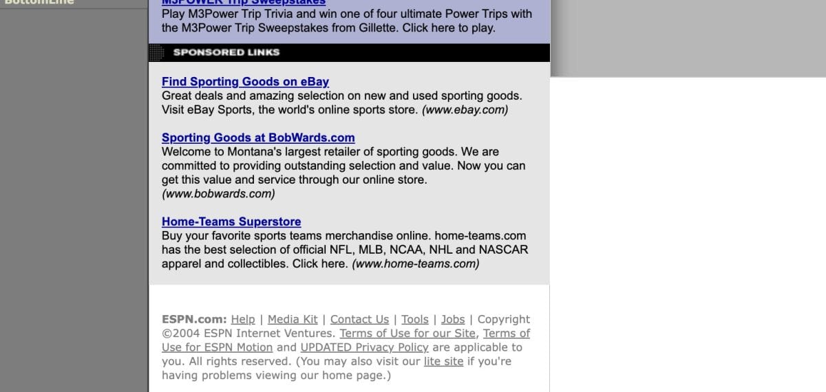 ESPN Sponsored Links
