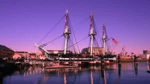 beautiful Boat on ocean at Massachusetts bay  , Boston, massachusetts,USA