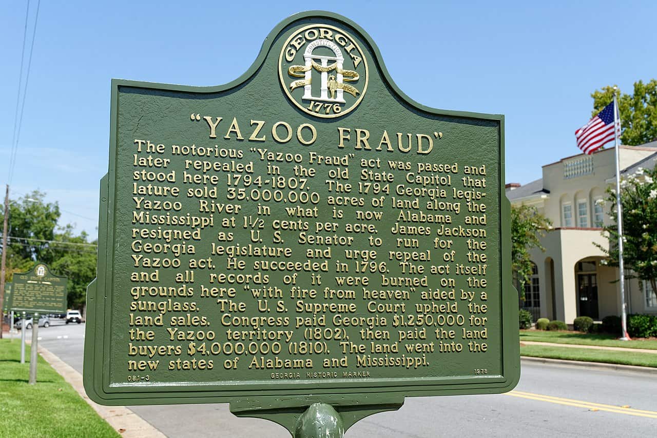 7. Yazoo Land Scandal