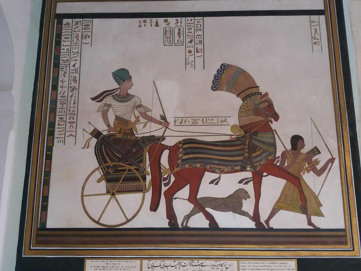 Painting depicting Ancient styled Egypt Chariot