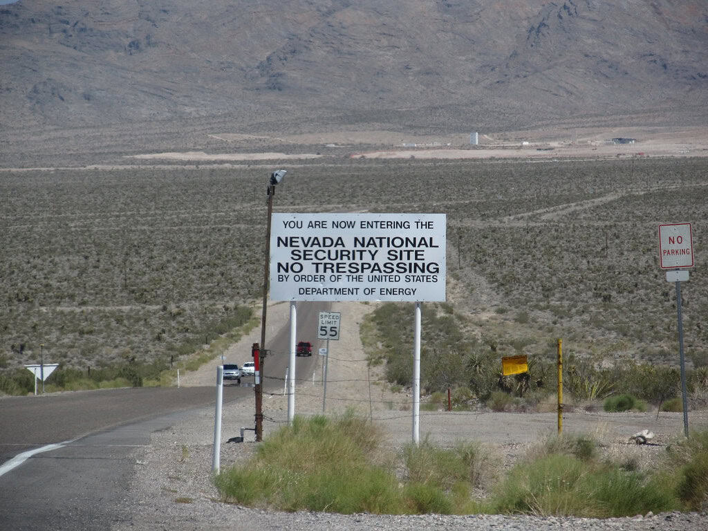 You Are Now Entering the Nevada National Security Site (No Trespassing), Near Mercury, Nevada