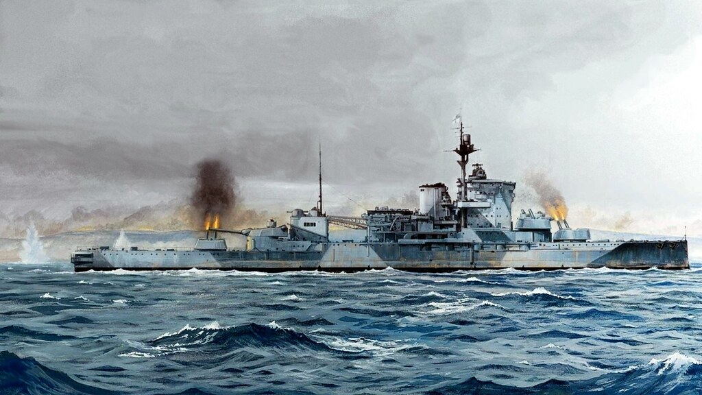 1944 HMS Warspite D-Day