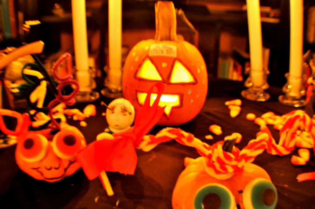 Neighborhood trick-or-treating on foot