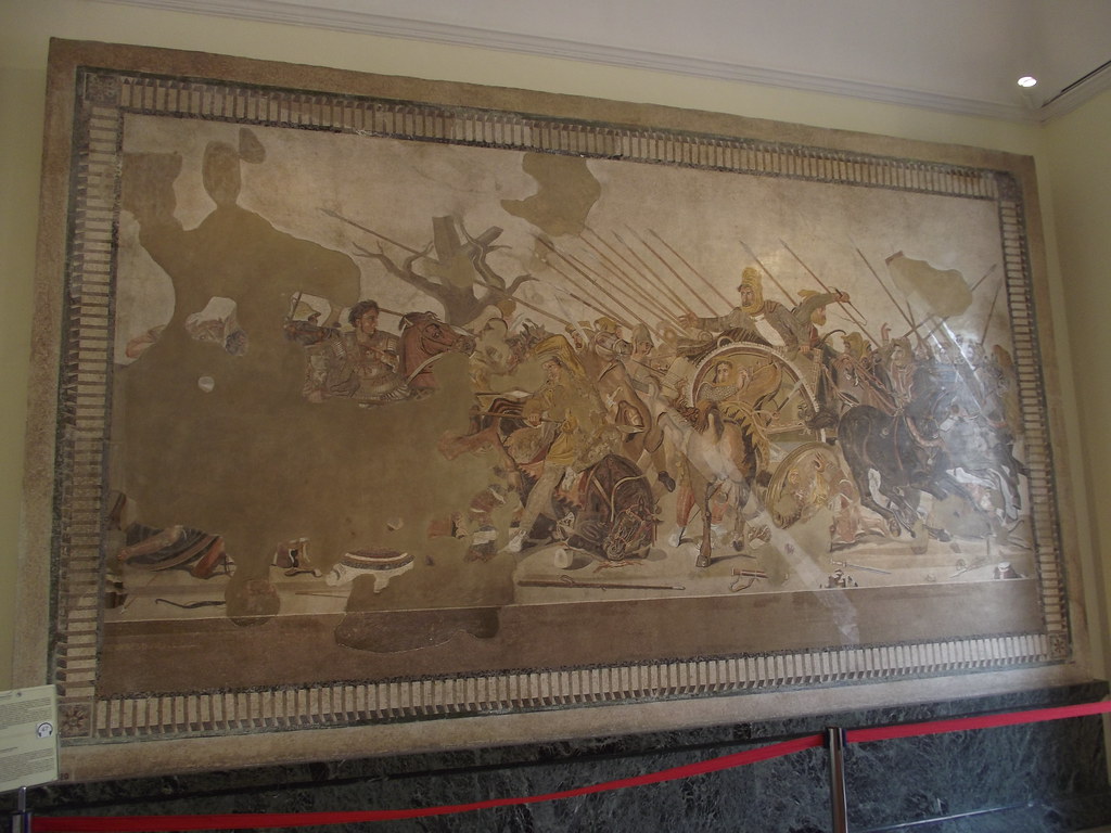National Archaeological Museum of Naples - Mosaics from Pompeii - Battle between Alexander and Darius