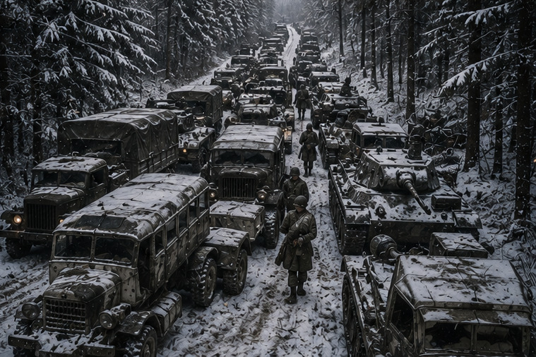 German Traffic Jams Became a Disaster for Their Own Offensive
