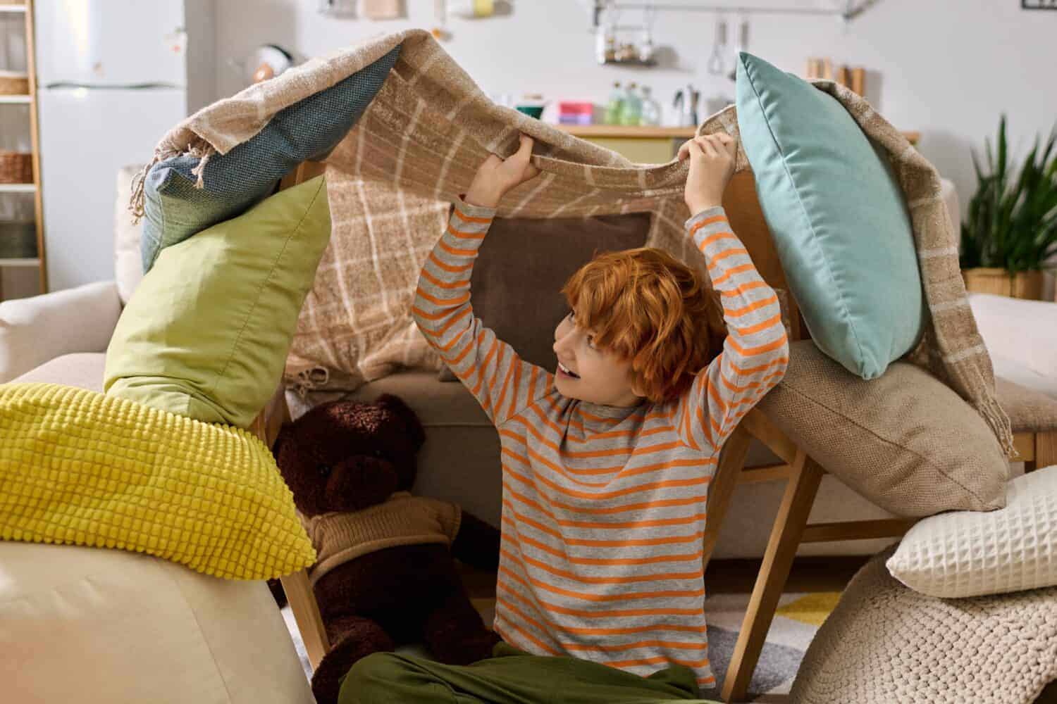 Building Forts Out of Couch Cushions or Blankets