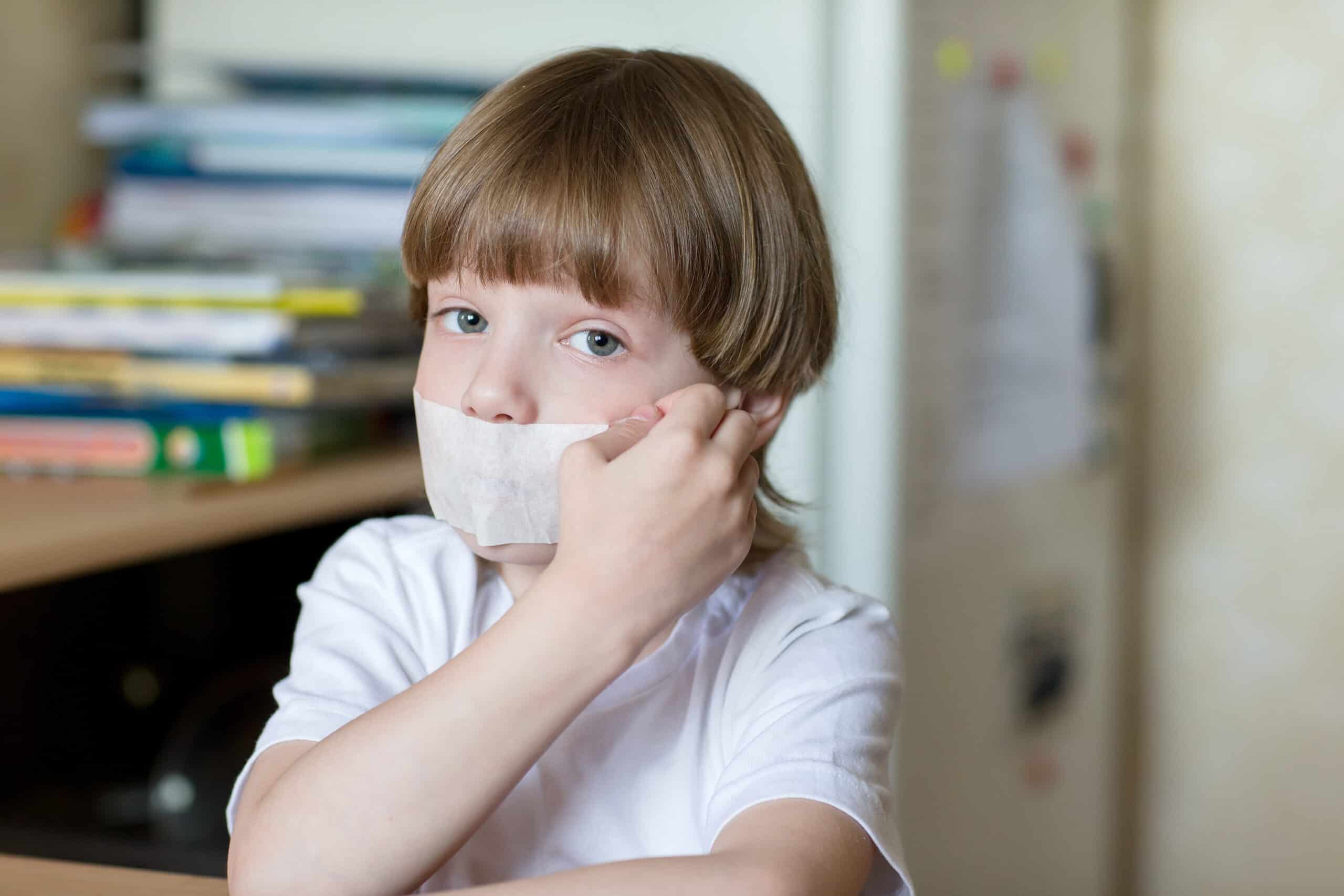 Covering the Mouth With Tape