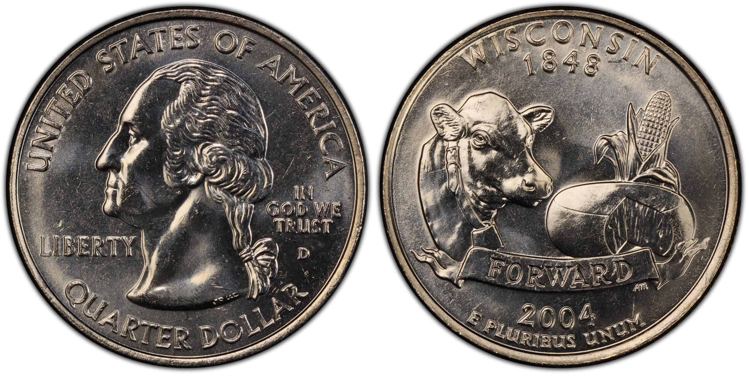 2004-D Wisconsin Extra Leaf High Quarter