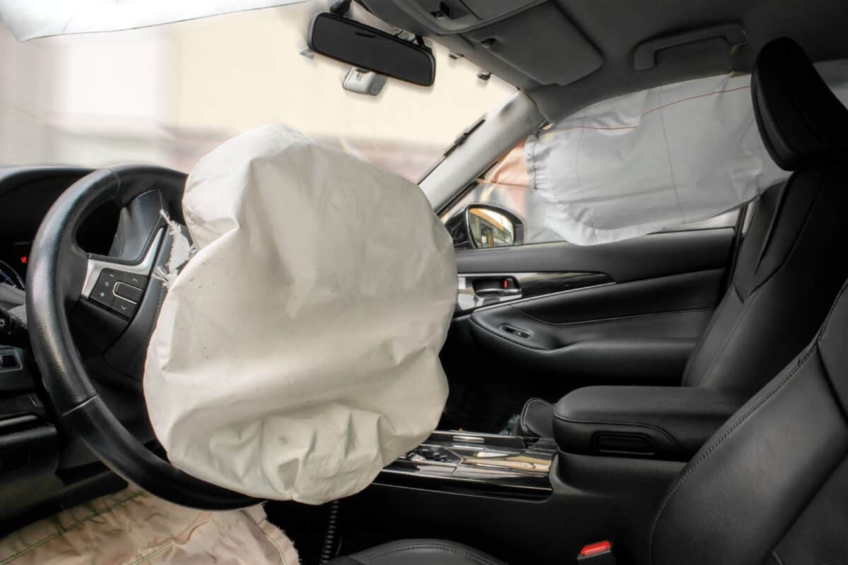 Airbag immediately after a traffic accident